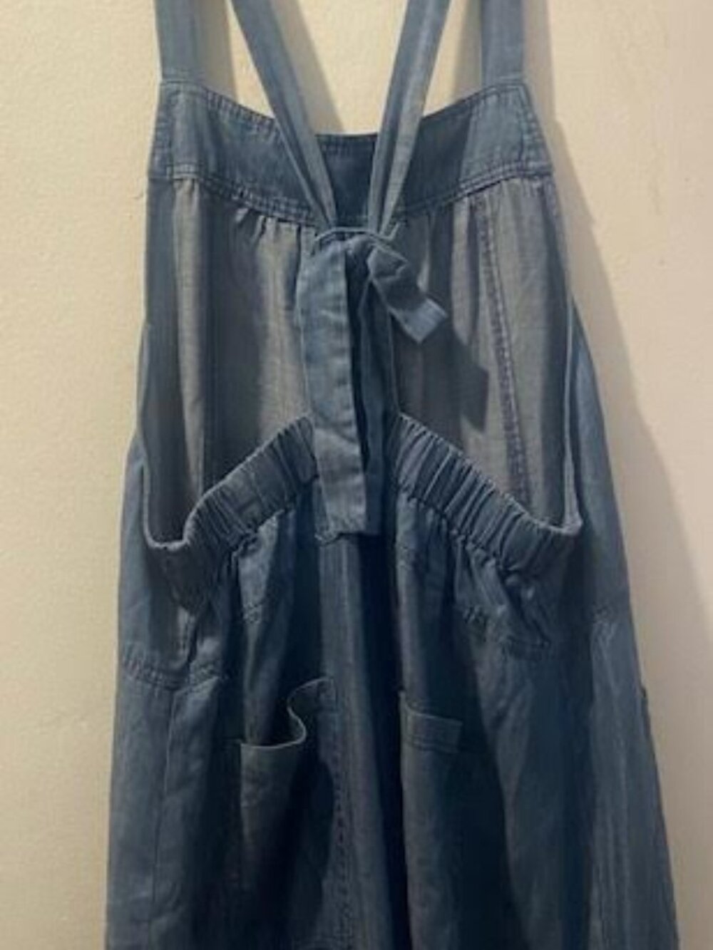 Natural Life Chambray Wide Leg Jumpsuit Size Large Boho Pockets - Picture 6 of 9